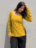 Trendy Square Neck Corset Back Kurti