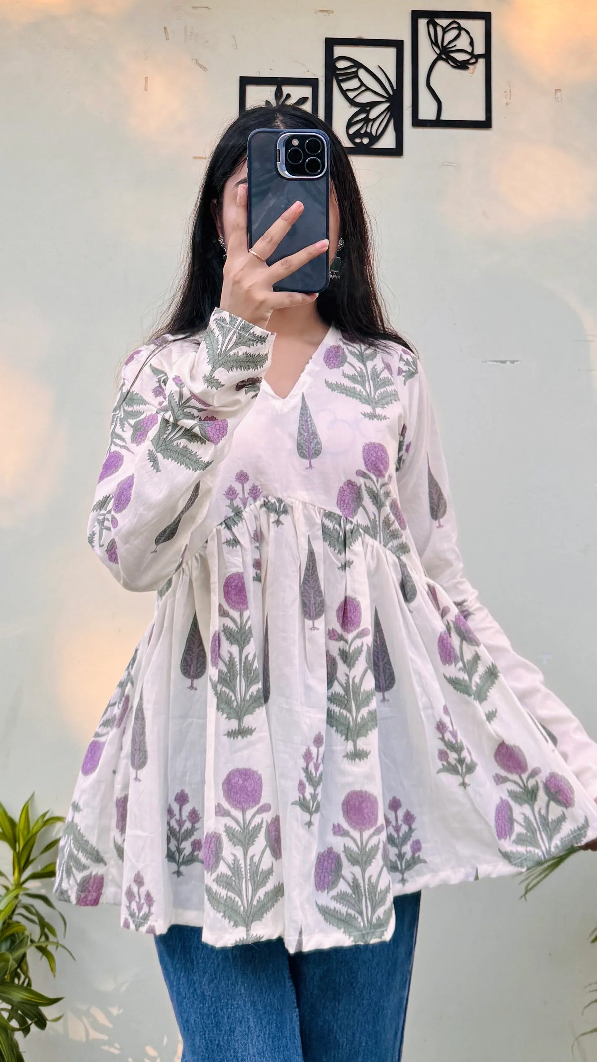 Trending Pure Cotton Peplum Kurti