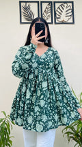 Beutiful Pure Cotton Peplum Kurti