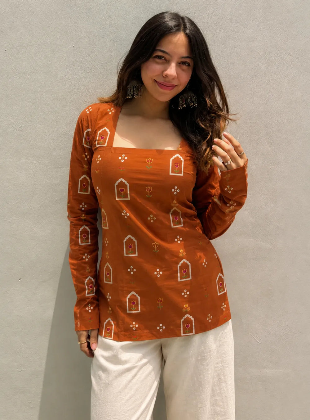 Classy Square Neck Corset Back Kurti