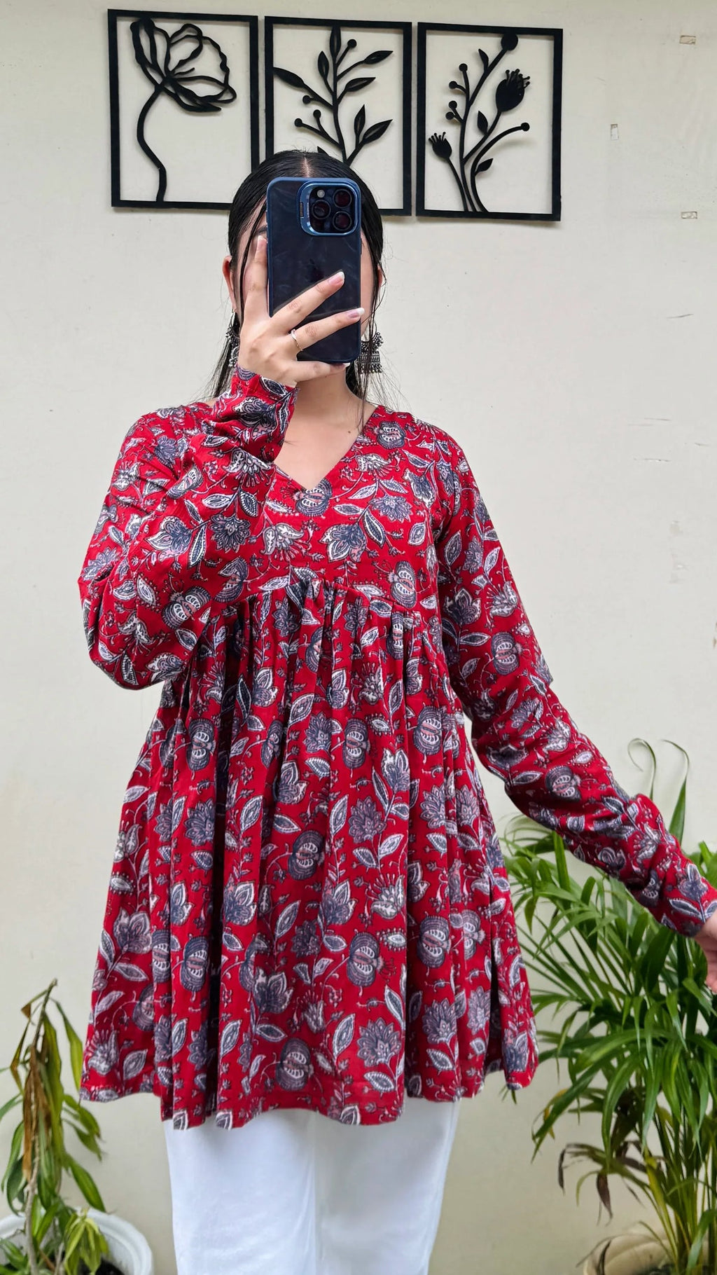 Classy Pure Cotton Peplum Kurti