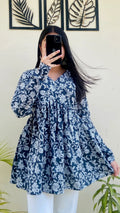 Trendy Pure Cotton Peplum Kurti