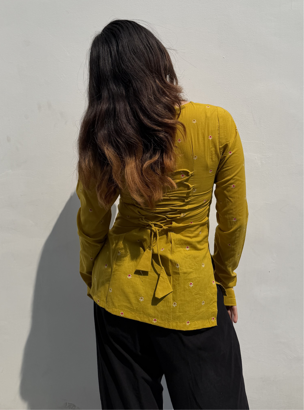 Trendy Square Neck Corset Back Kurti