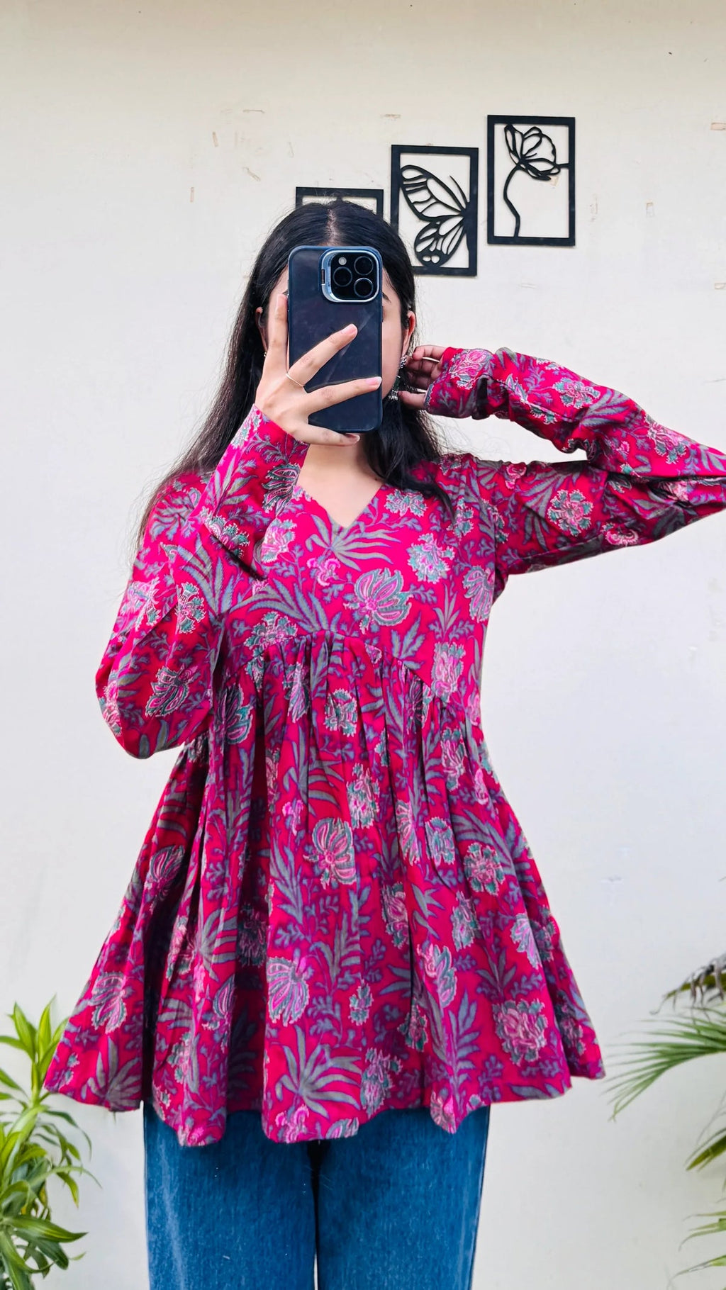 Beutiful Pure Cotton Peplum Kurti
