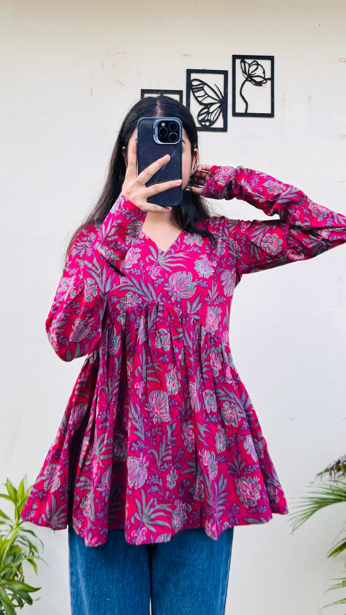 Beutiful Pure Cotton Peplum Kurti