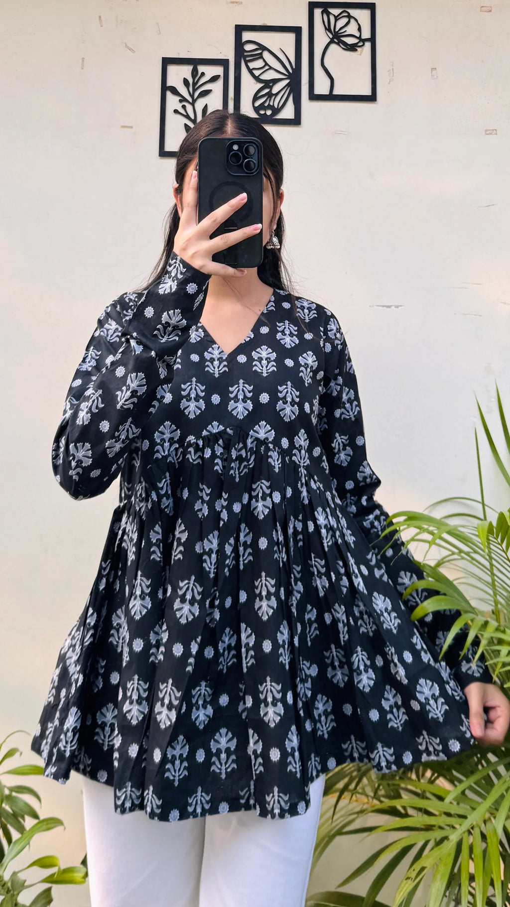 Trendy Pure Cotton Peplum Kurti
