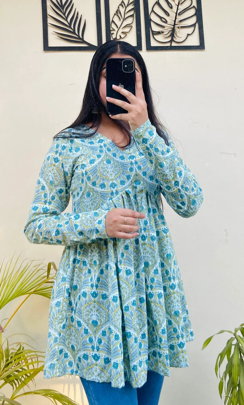 Trendy Pure Cotton Peplum Kurti