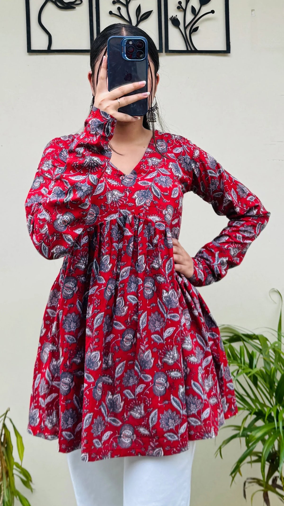 Classy Pure Cotton Peplum Kurti