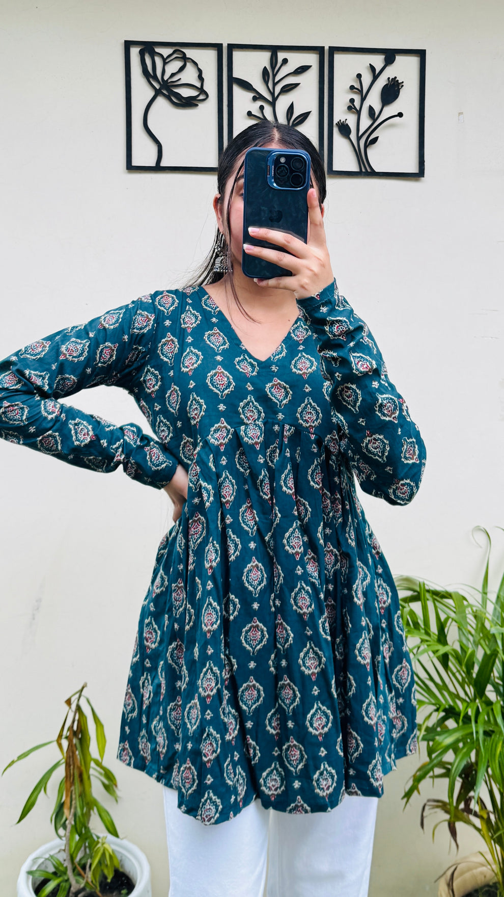 Trendy Pure Cotton Peplum Kurti