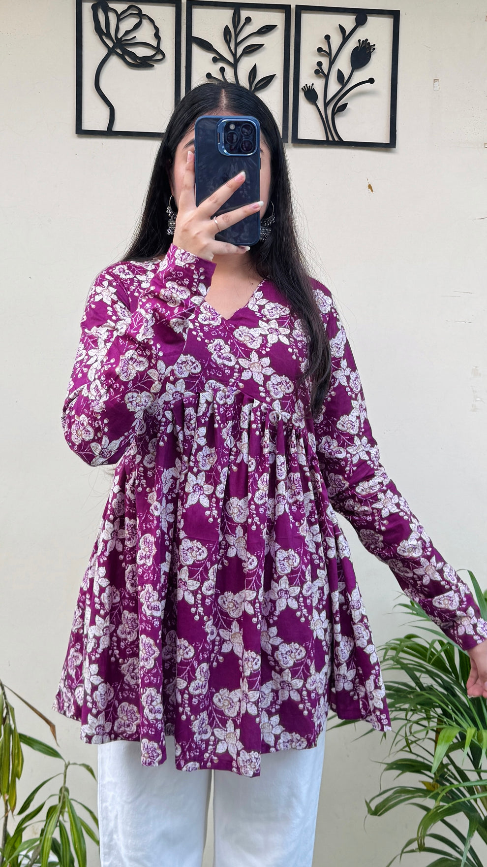 Classy Pure Cotton Peplum Kurti