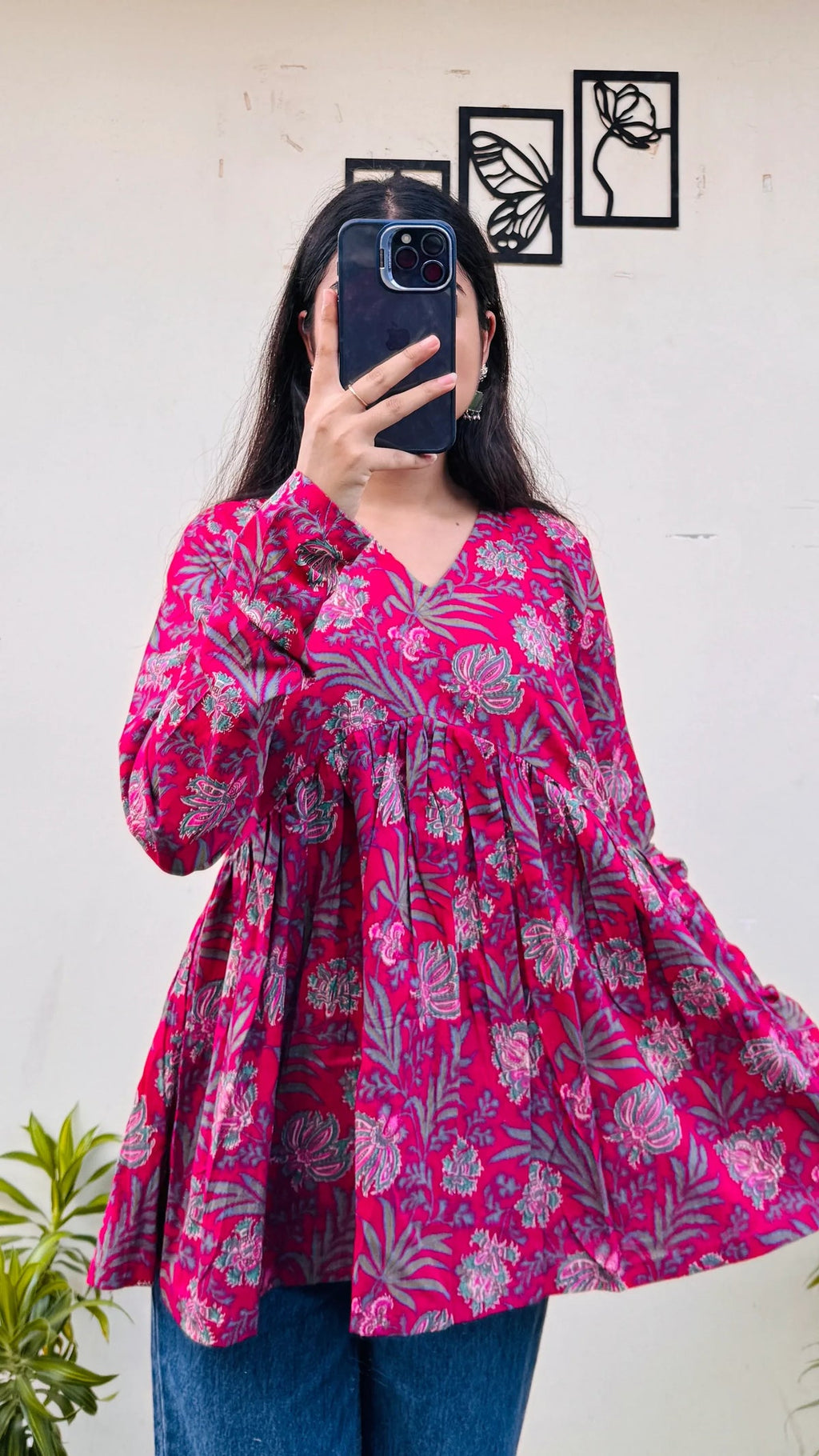 Beutiful Pure Cotton Peplum Kurti