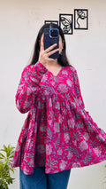 Beutiful Pure Cotton Peplum Kurti