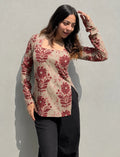 Beutiful Square Neck Corset Back Kurti