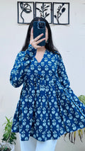 Trendy Pure Cotton Peplum Kurti