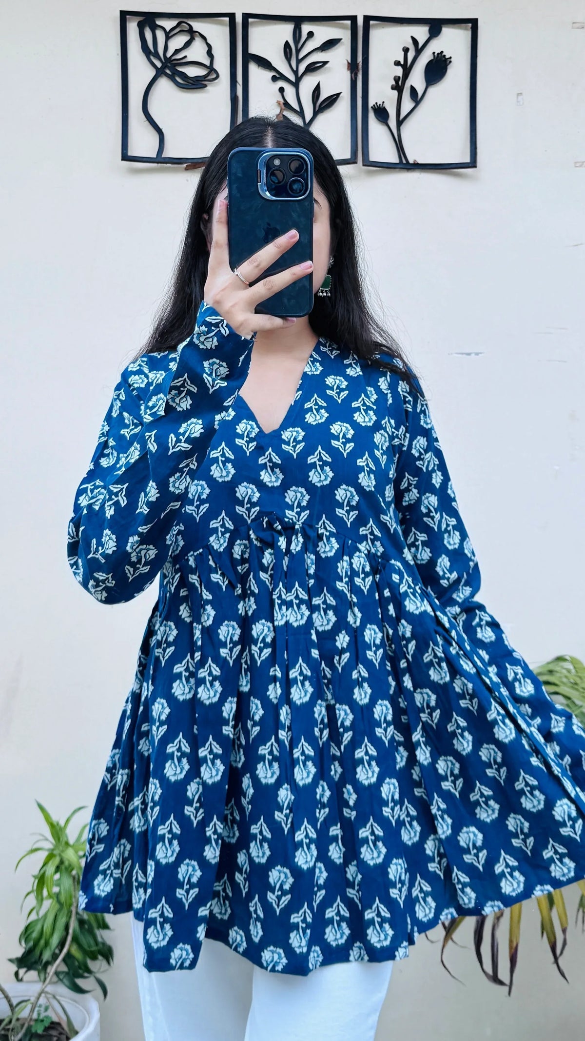Trendy Pure Cotton Peplum Kurti