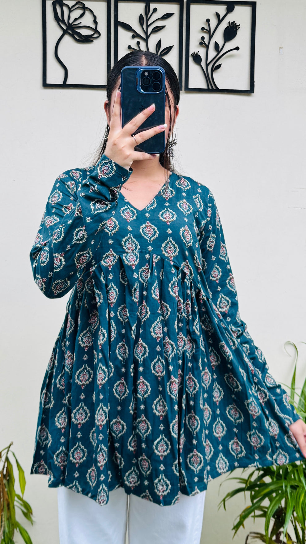 Trendy Pure Cotton Peplum Kurti