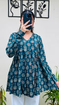 Trendy Pure Cotton Peplum Kurti