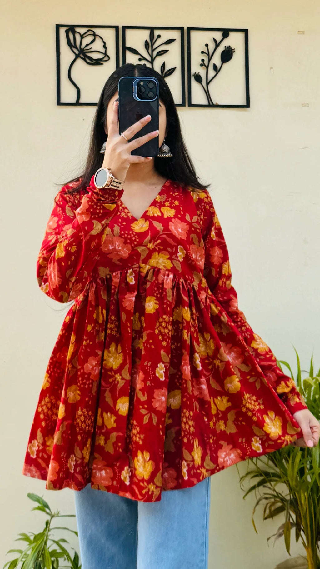 Beutiful Pure Cotton Peplum Kurti