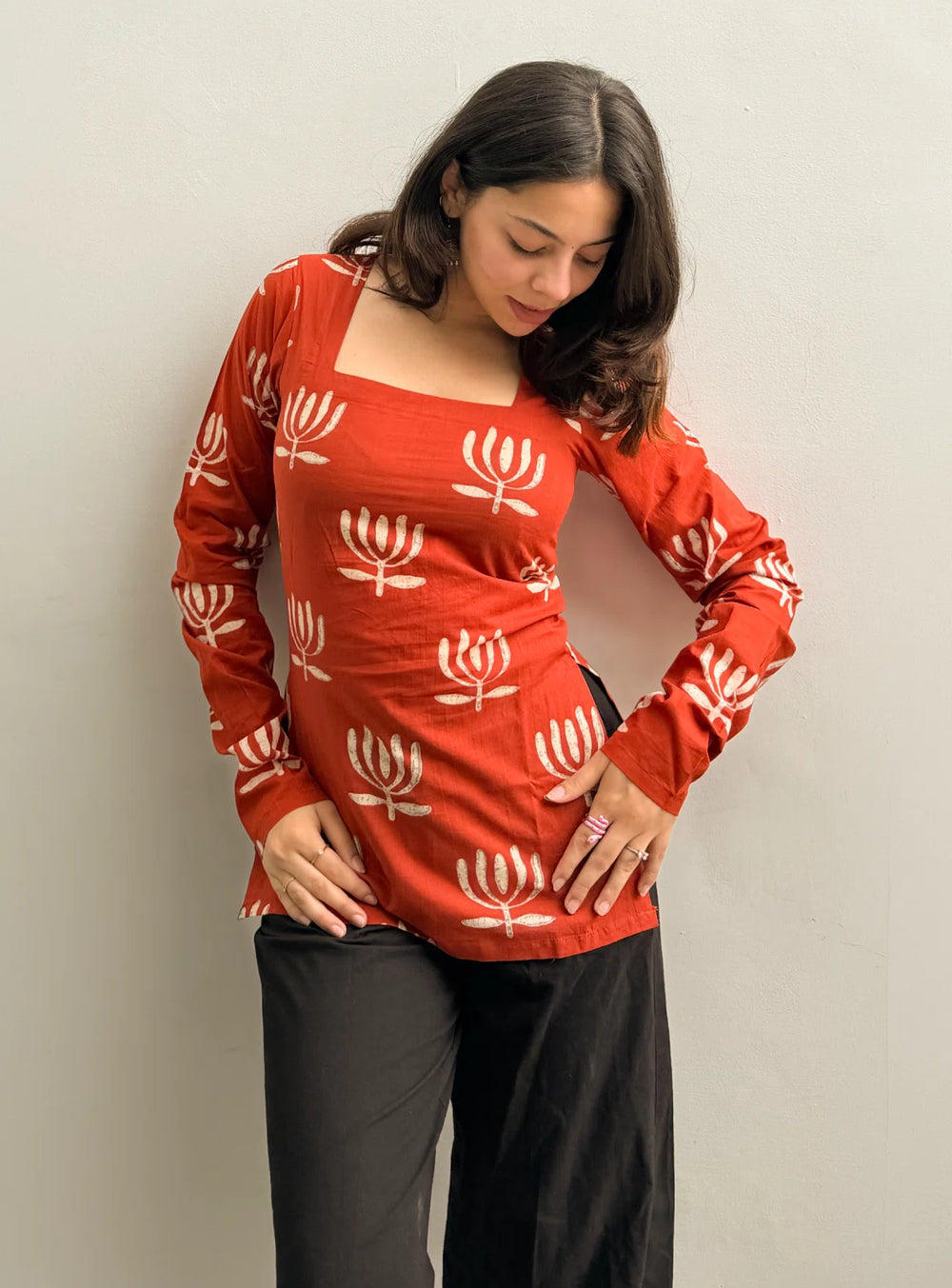 Bestselling Square Neck Corset back Kurti