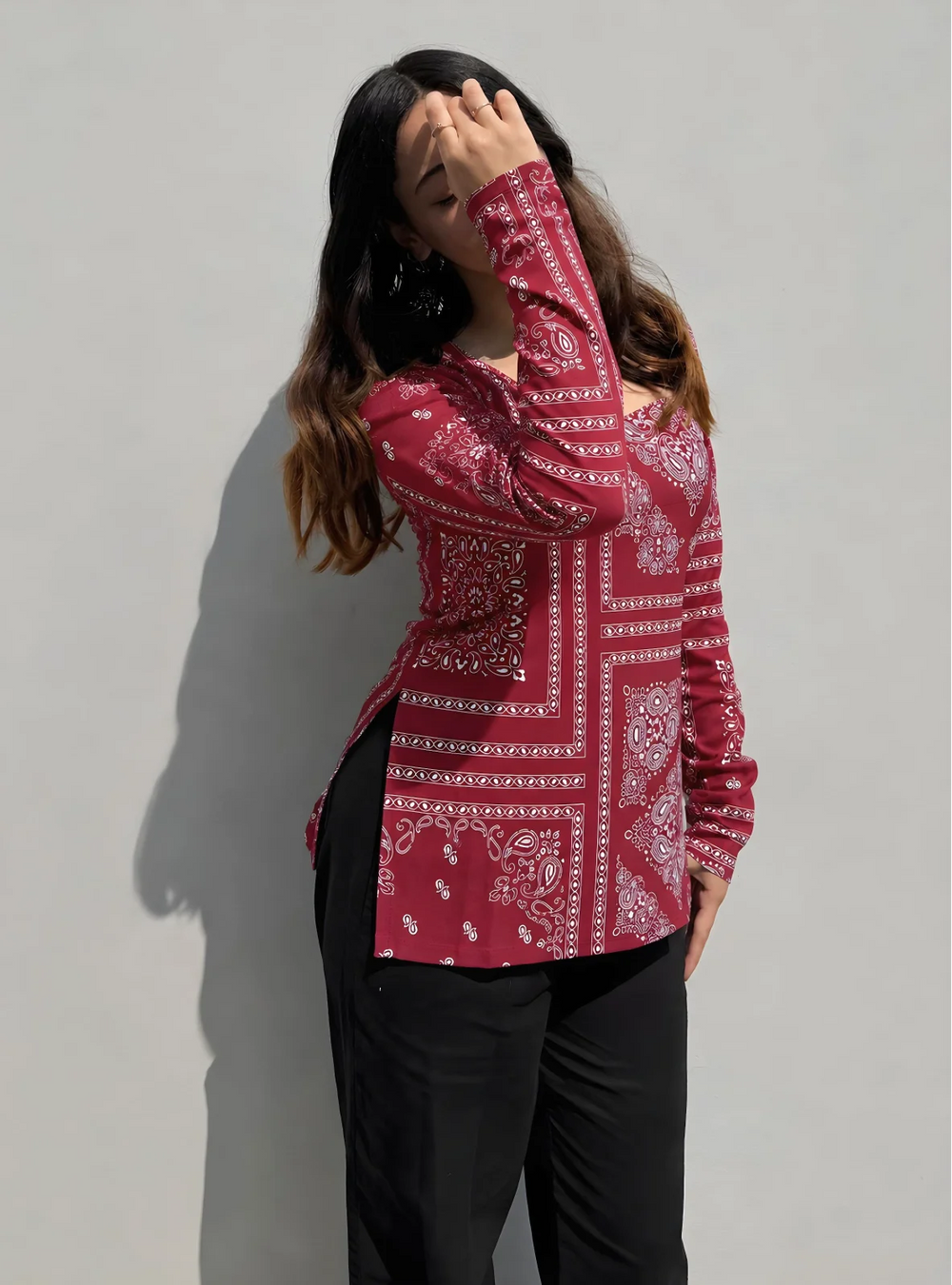 Beutiful Square Neck Kurti