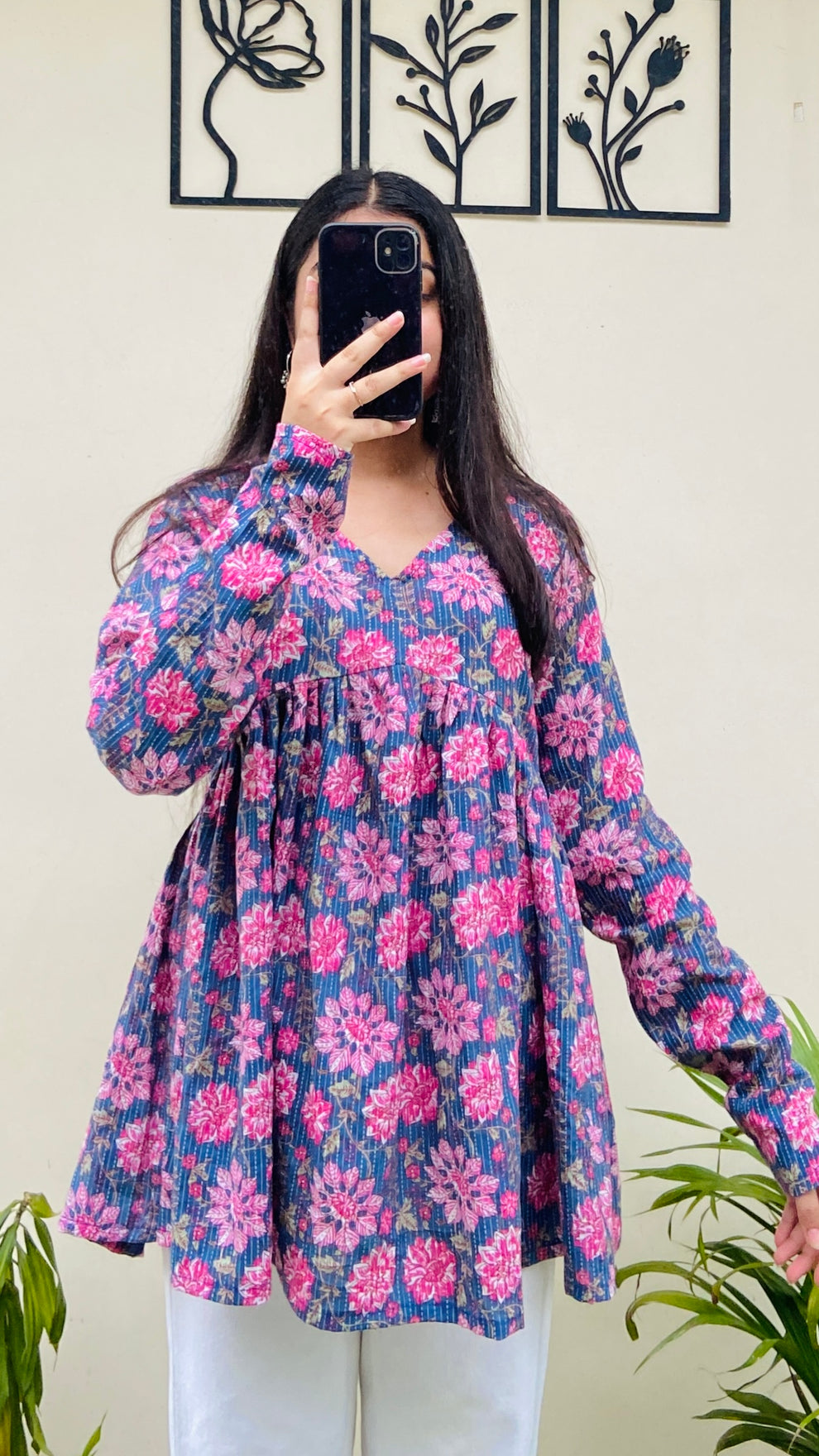 Classy Pure Cotton Peplum Kurti