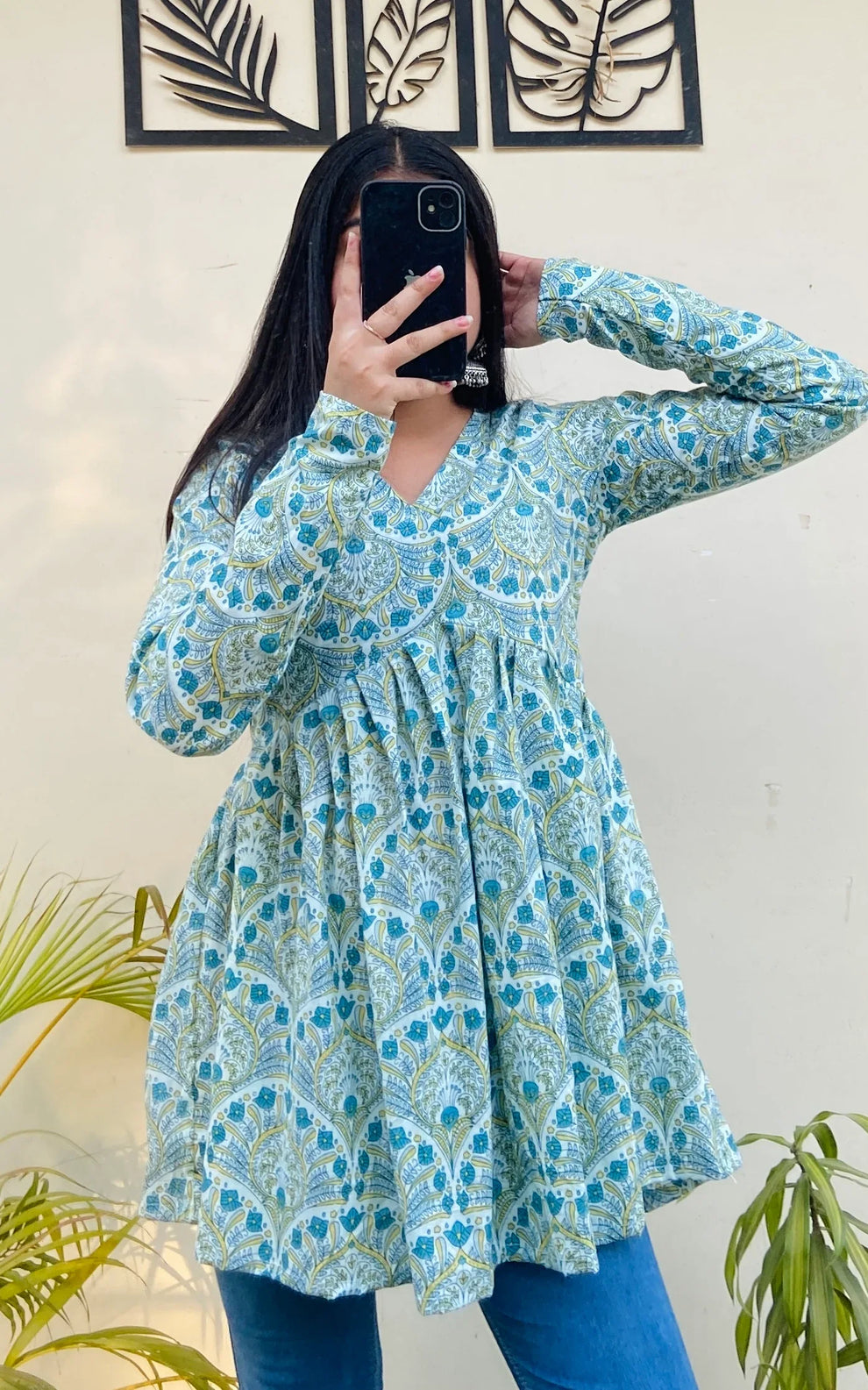 Trendy Pure Cotton Peplum Kurti