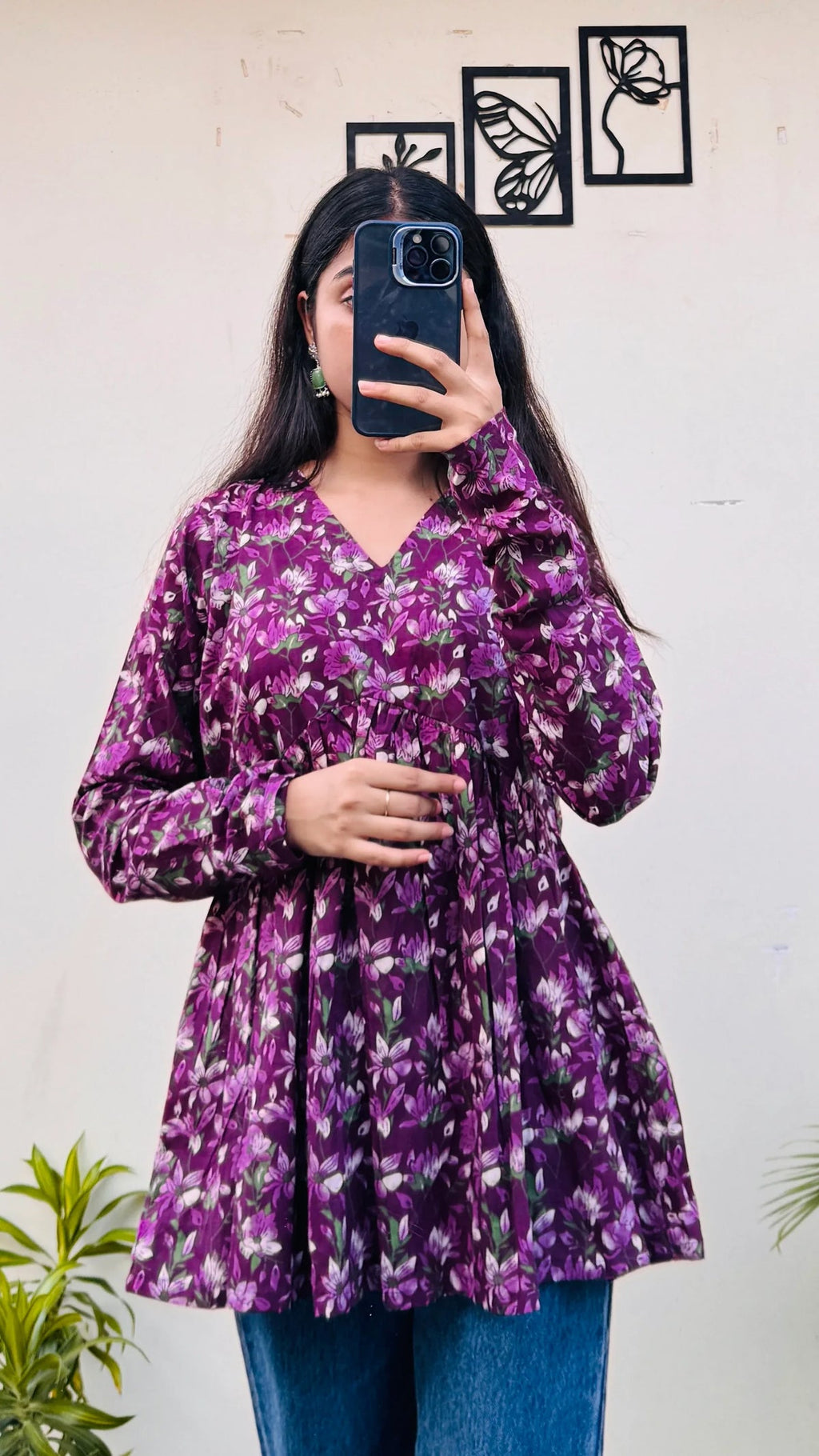 Beutiful Pure Cotton Peplum Kurti