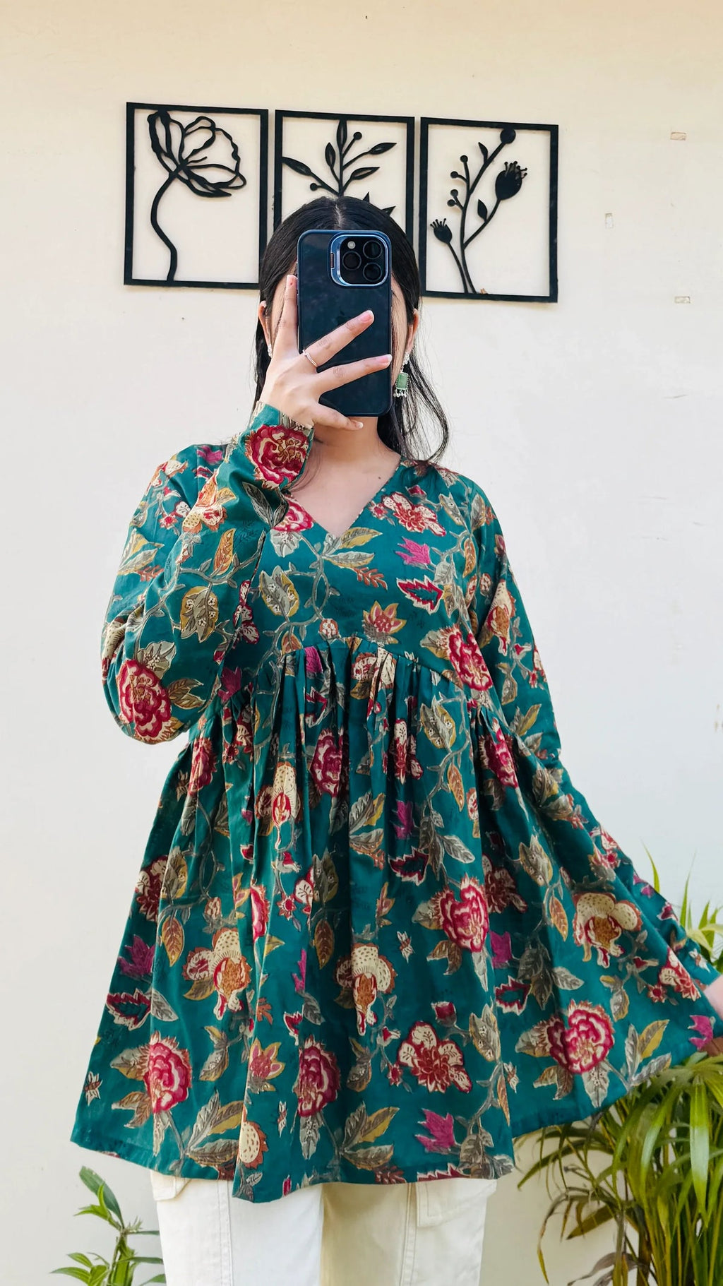 Beutiful Pure Cotton Peplum Kurti