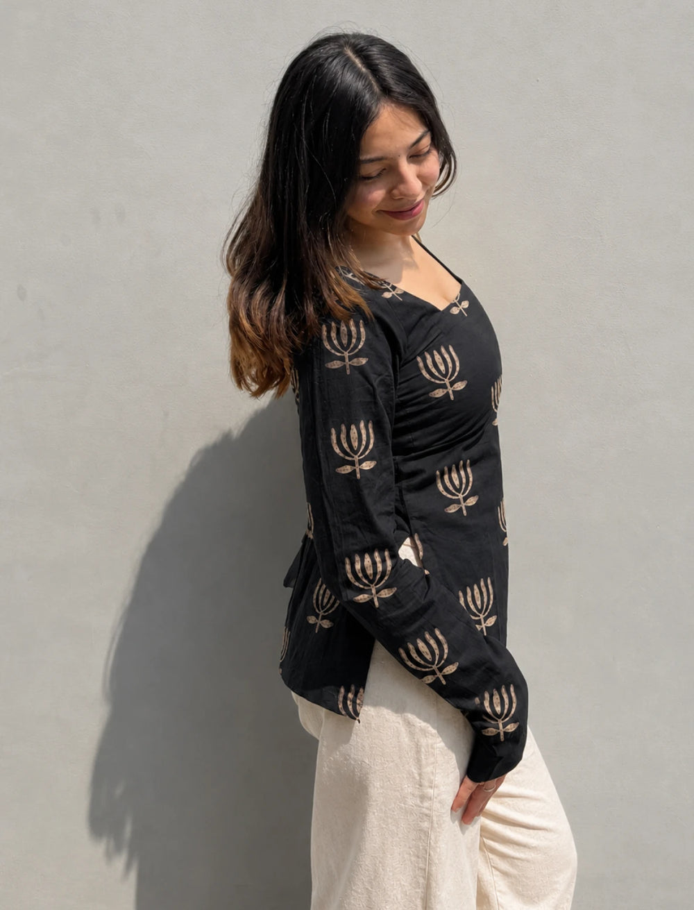 Trendy Square Neck Corset Back Kurti