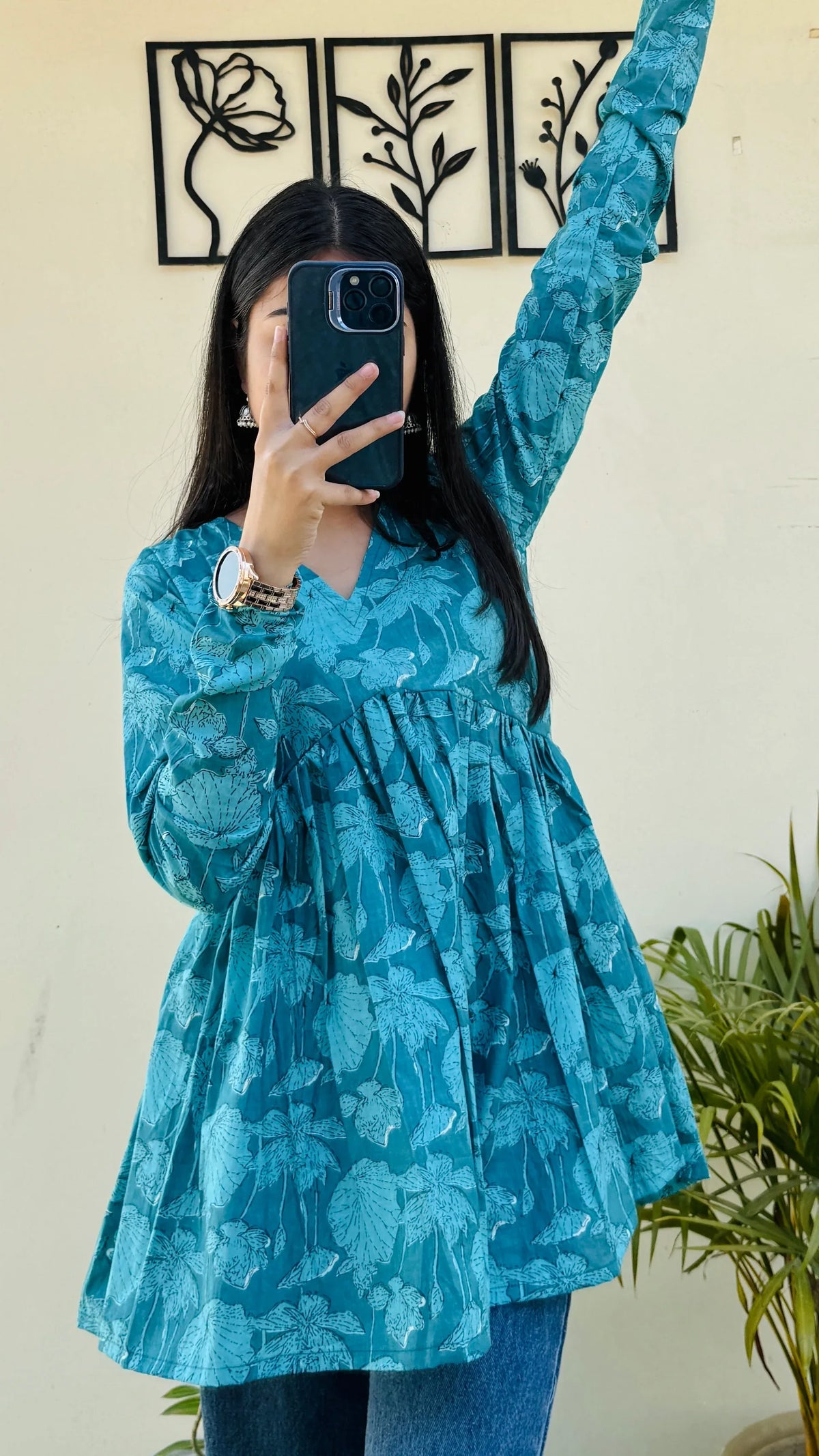 Trendy Pure Cotton Peplum Kurti