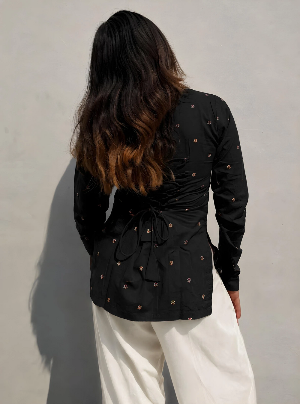 Classy Corset Back Square Neck Kurti