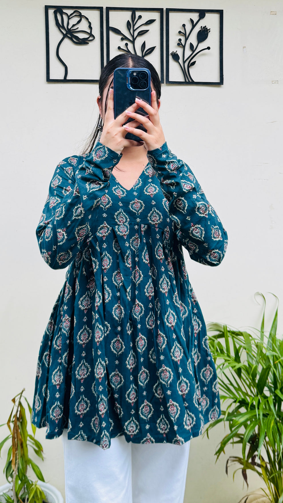 Trendy Pure Cotton Peplum Kurti
