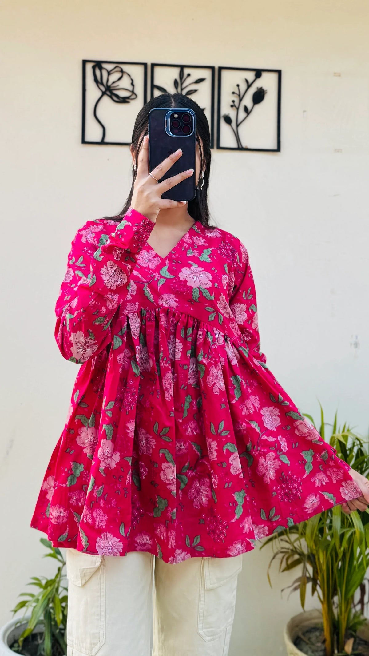 Beutiful Pure Cotton Peplum Kurti
