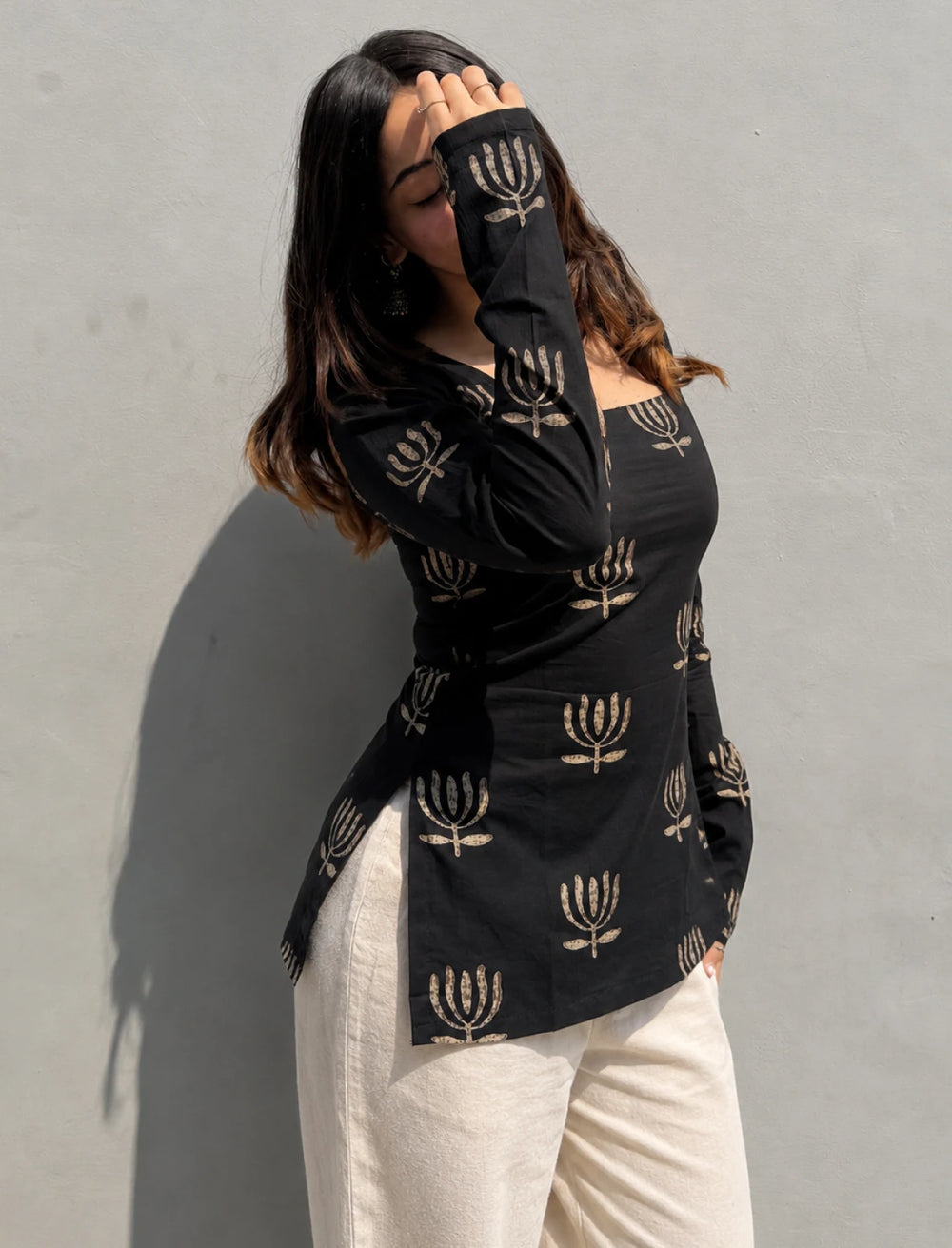 Trendy Square Neck Corset Back Kurti