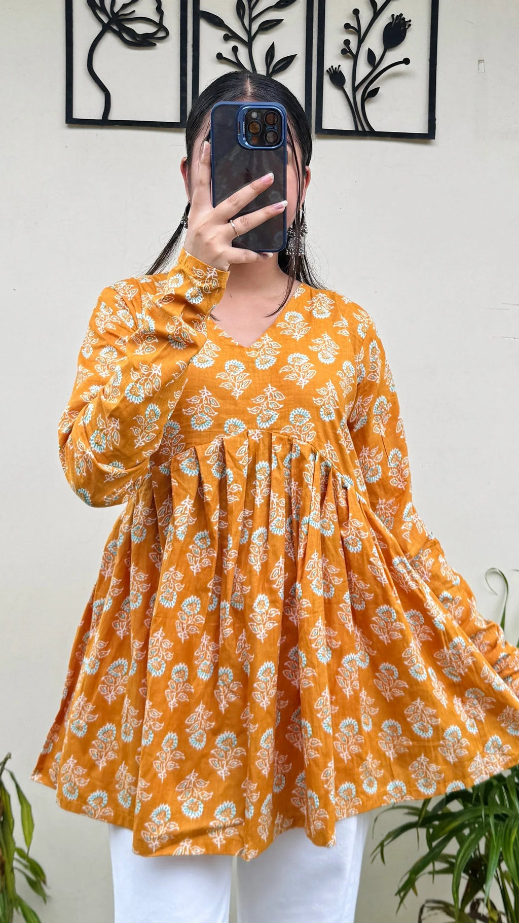 Trendy Pure Cotton Peplum Kurti