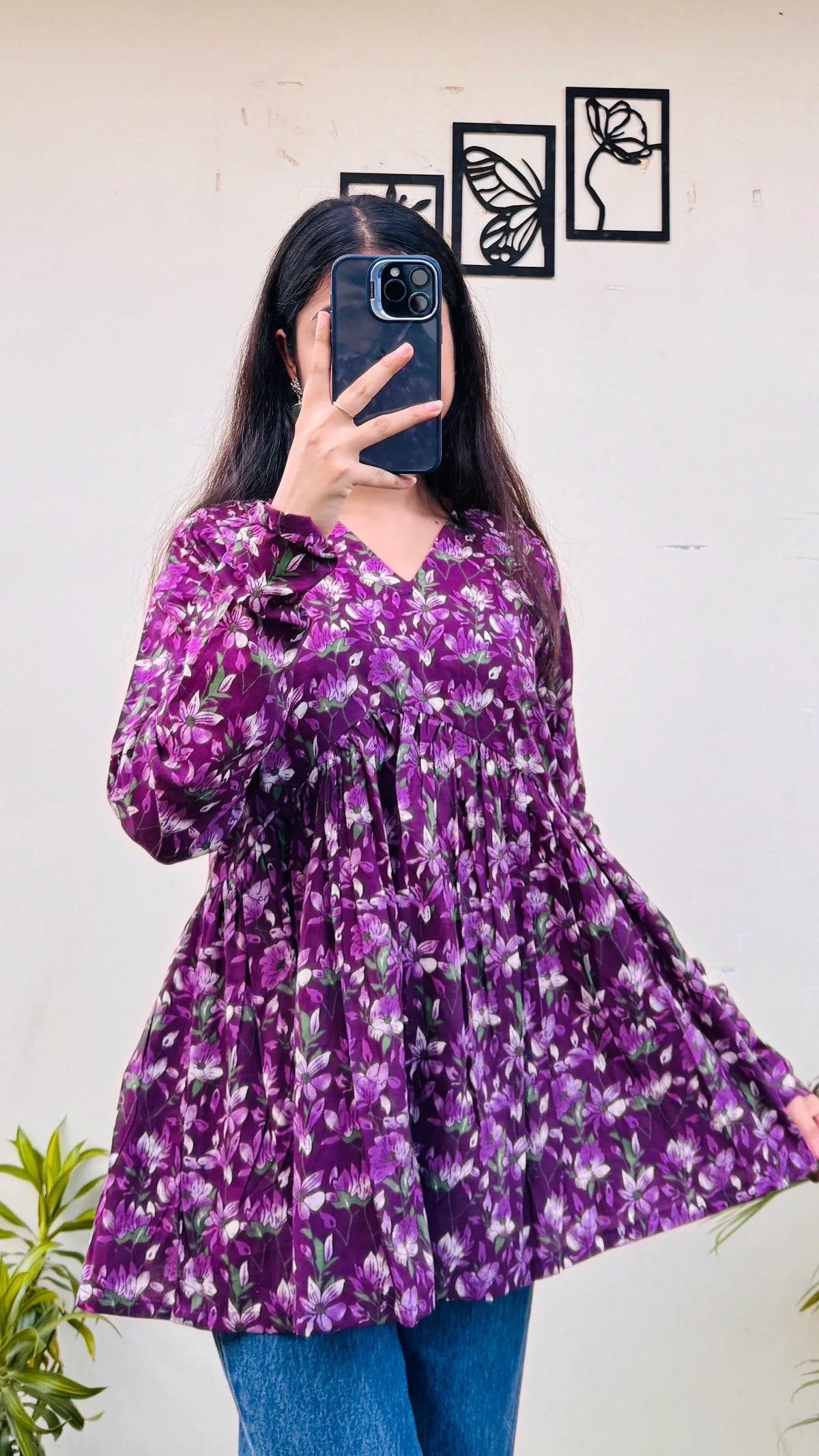 Beutiful Pure Cotton Peplum Kurti