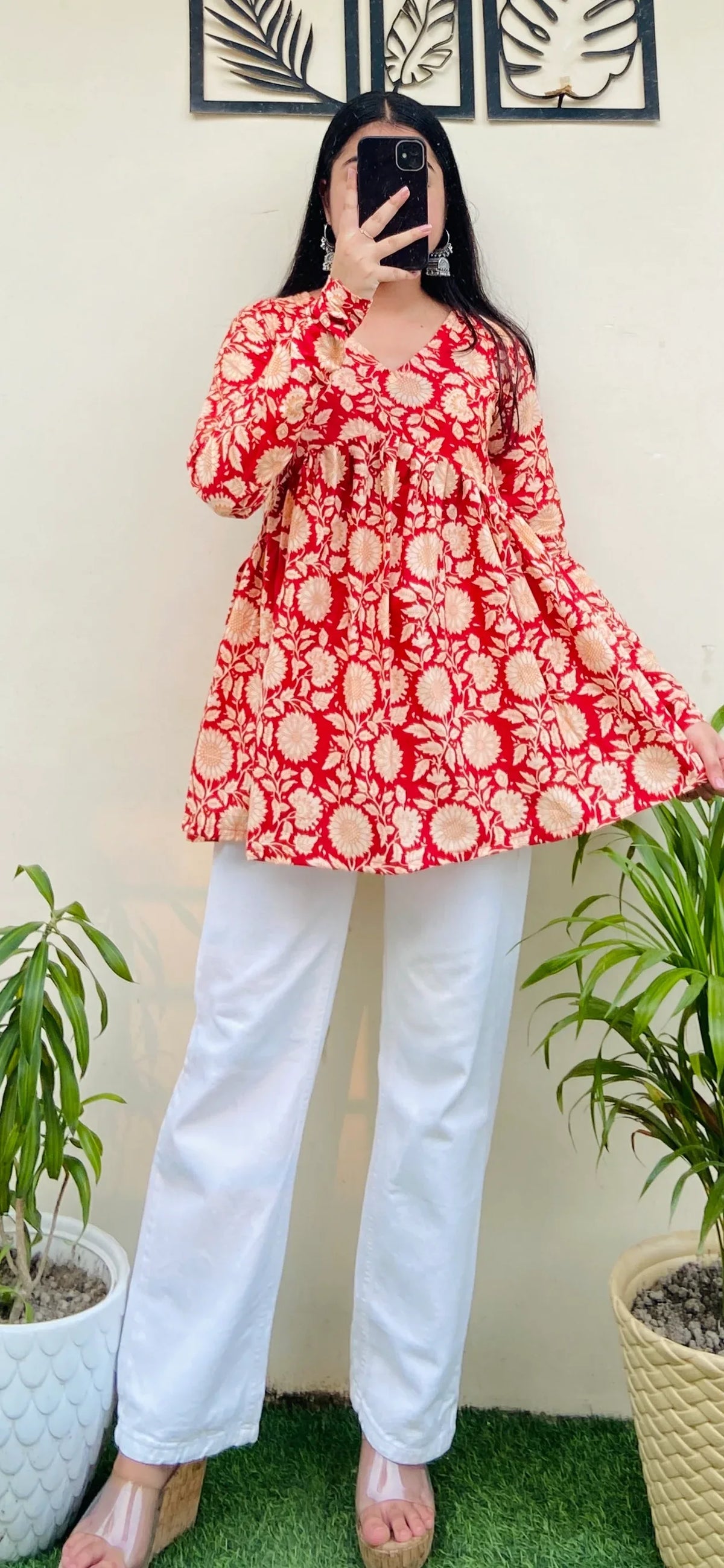 Trendy Pure Cotton Peplum Kurti