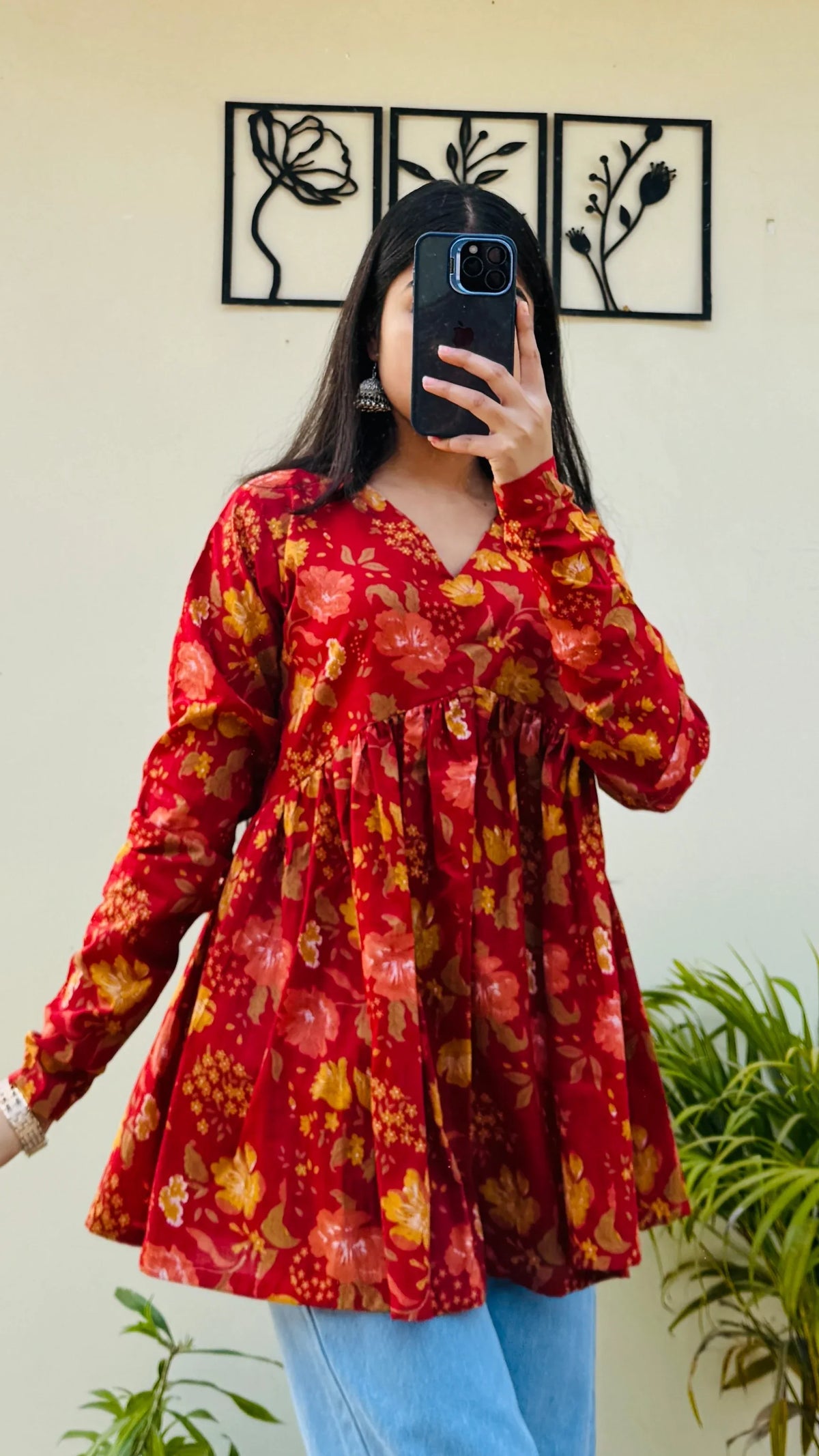 Beutiful Pure Cotton Peplum Kurti
