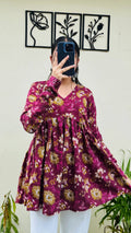 Classy Pure Cotton Peplum Kurti
