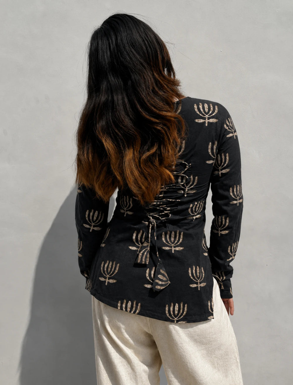 Trendy Square Neck Corset Back Kurti