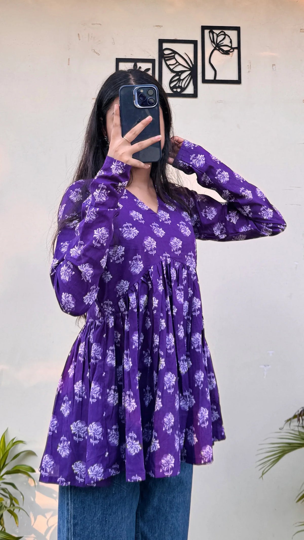 Beutiful Pure Cotton Peplum Kurti