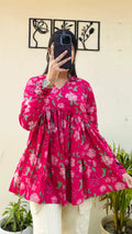 Beutiful Pure Cotton Peplum Kurti