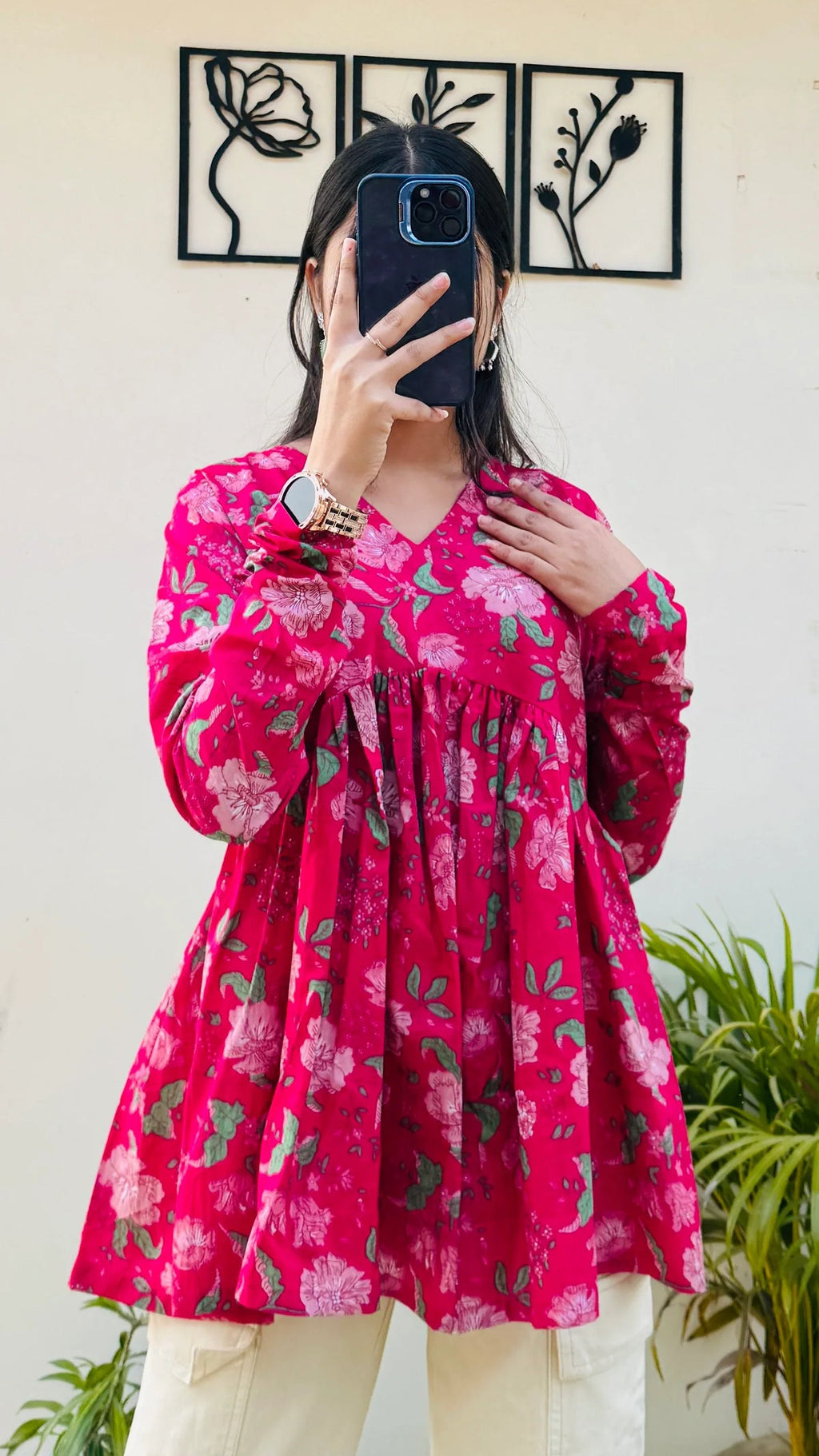 Beutiful Pure Cotton Peplum Kurti