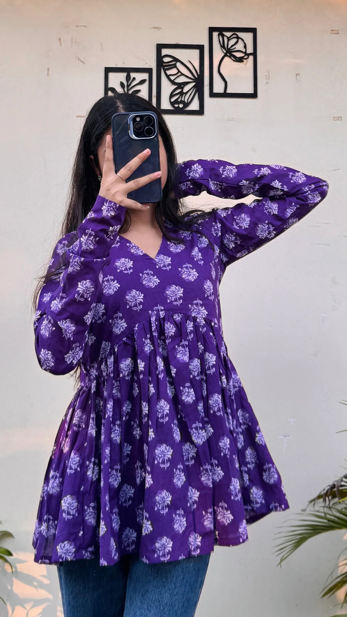 Beutiful Pure Cotton Peplum Kurti