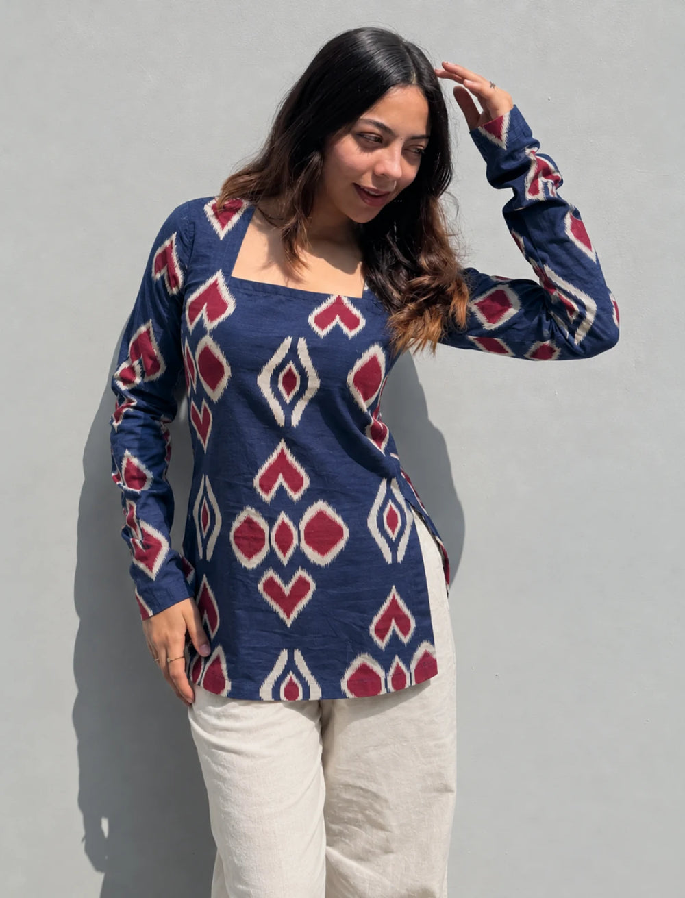 Trendy Square Neck Kurti