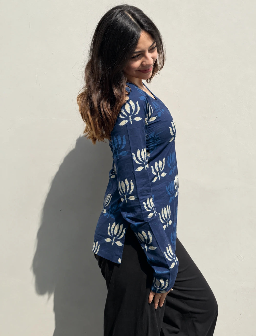 New Print Halter Neck Kurti