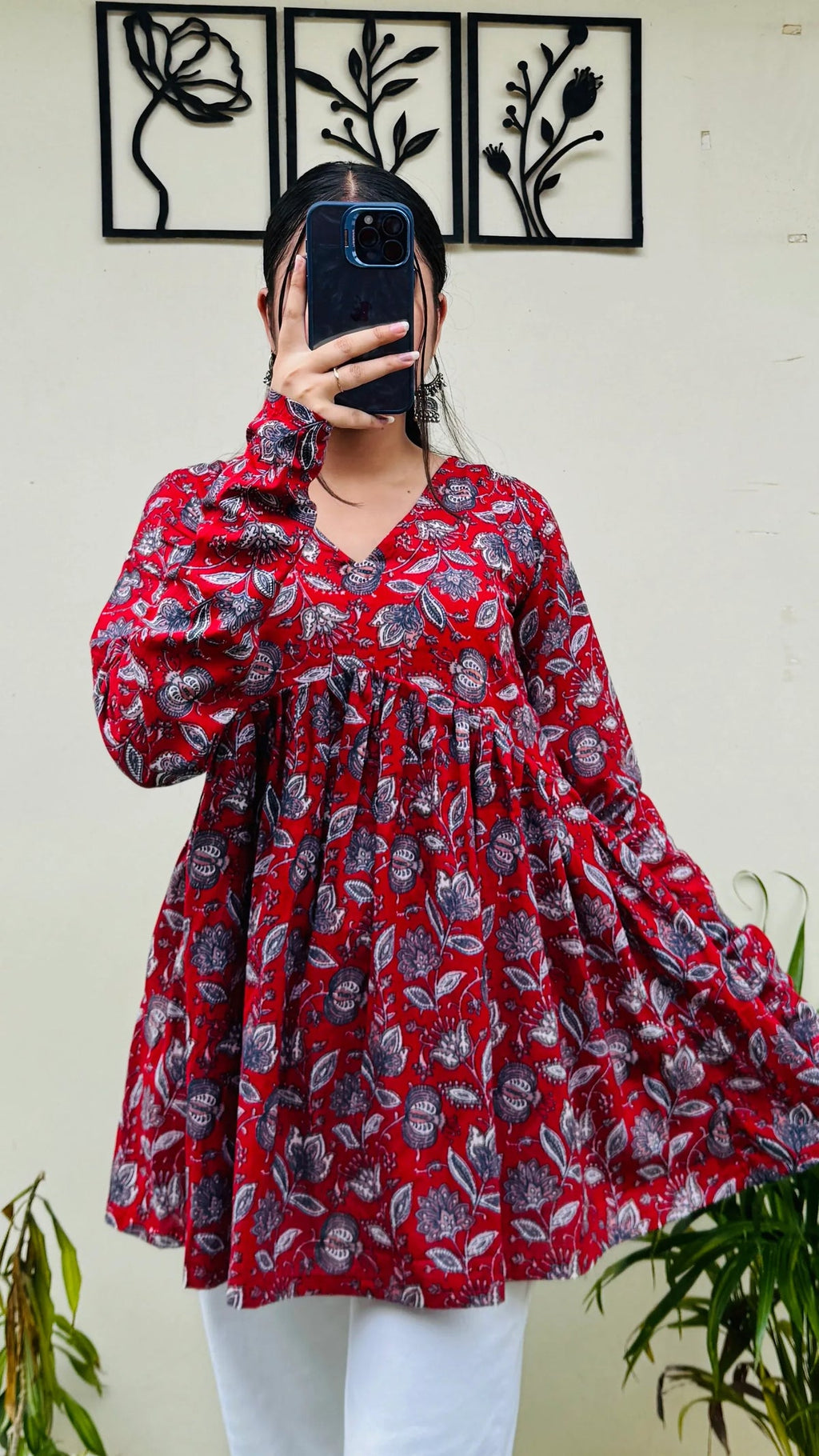 Classy Pure Cotton Peplum Kurti