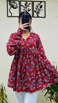 Classy Pure Cotton Peplum Kurti
