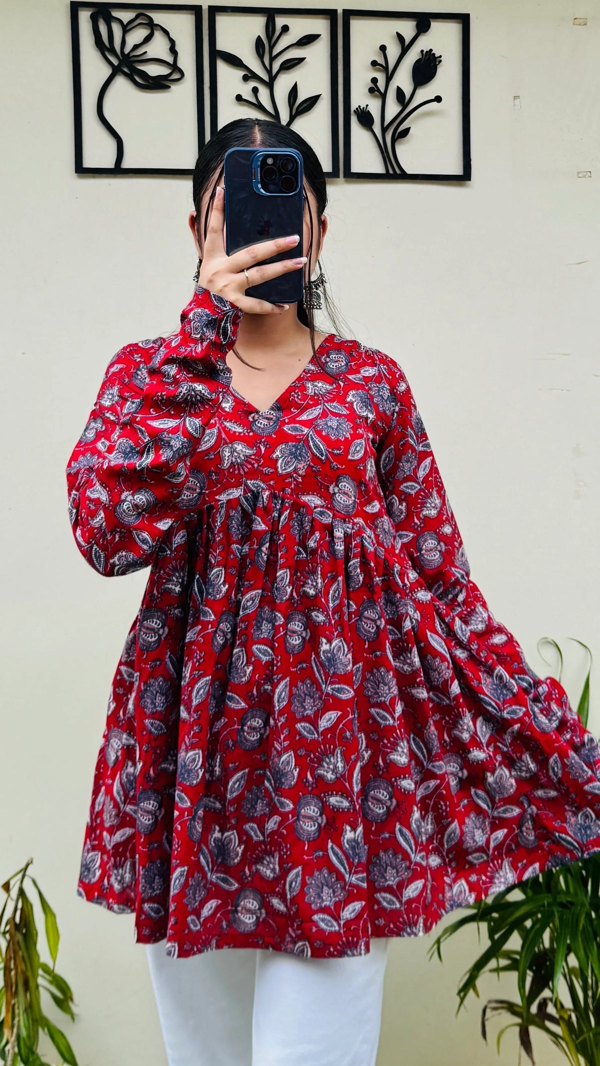 Classy Pure Cotton Peplum Kurti