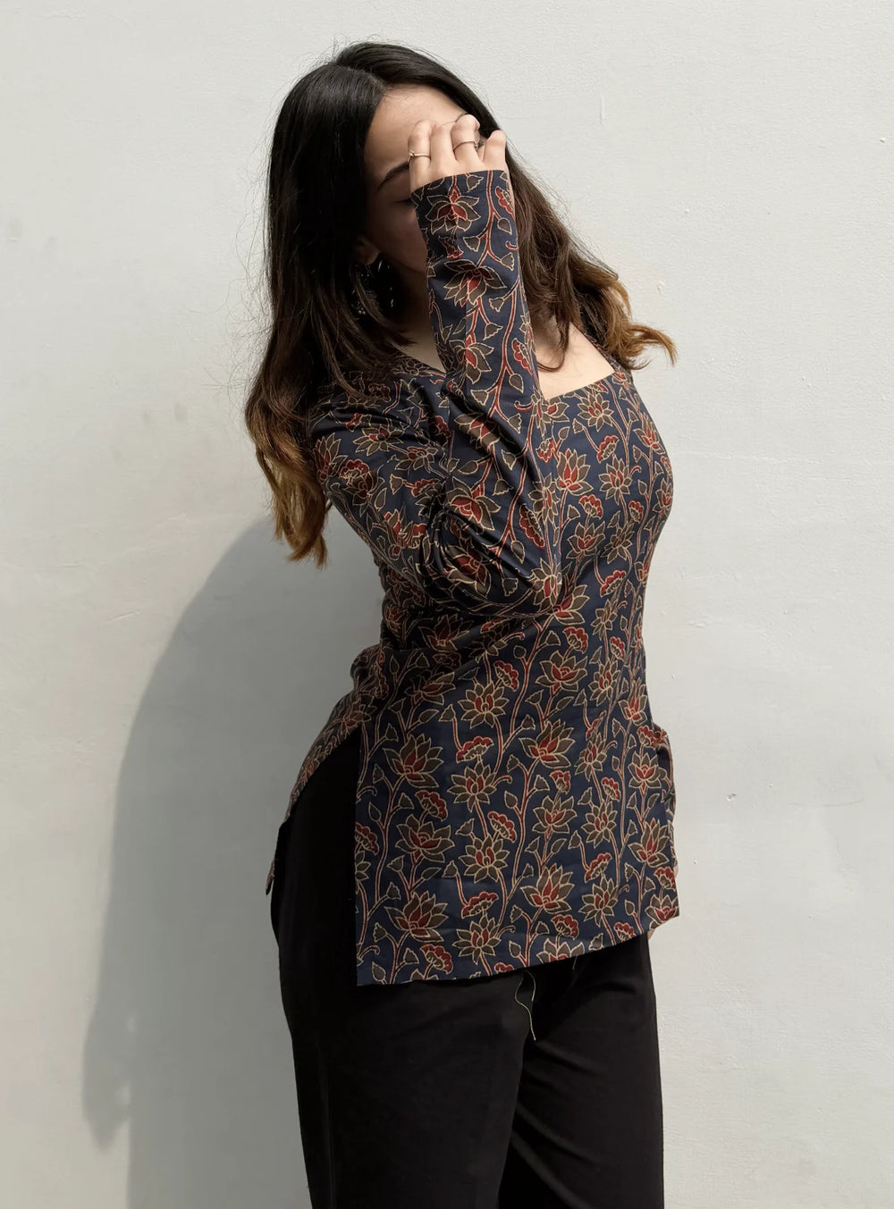 Classy Square Neck Corset Back Kurti